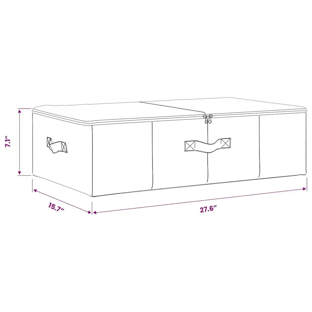 Foldable Fabric Storage Box Organiser Home Bedroom 70x40x18cm Cream