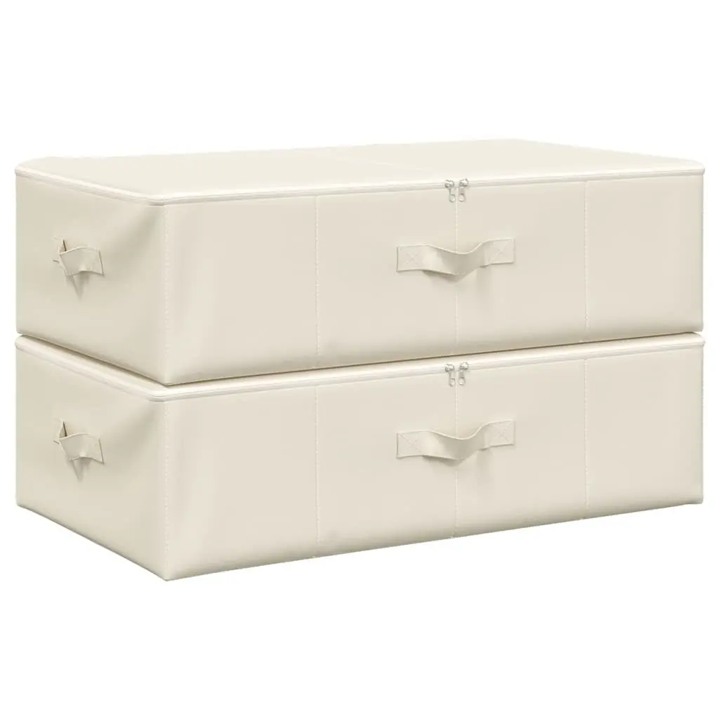 Foldable Fabric Storage Boxes, 70x40x18 cm, Set of 2