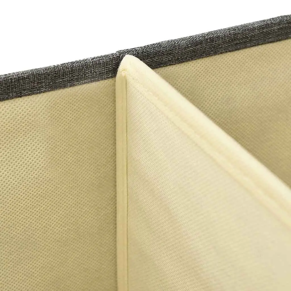 Folding Storage Cubes for Home Organisation with Handle Anthracite Non-Woven Fabric Size 2 Compartment