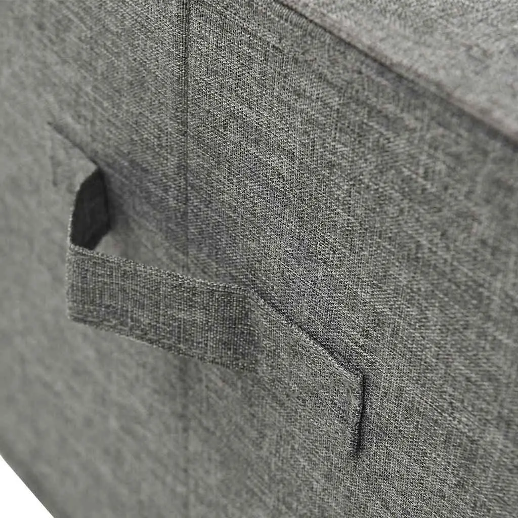 Folding Storage Cubes for Home Organisation with Handle Anthracite Non-Woven Fabric Size 2 Compartment