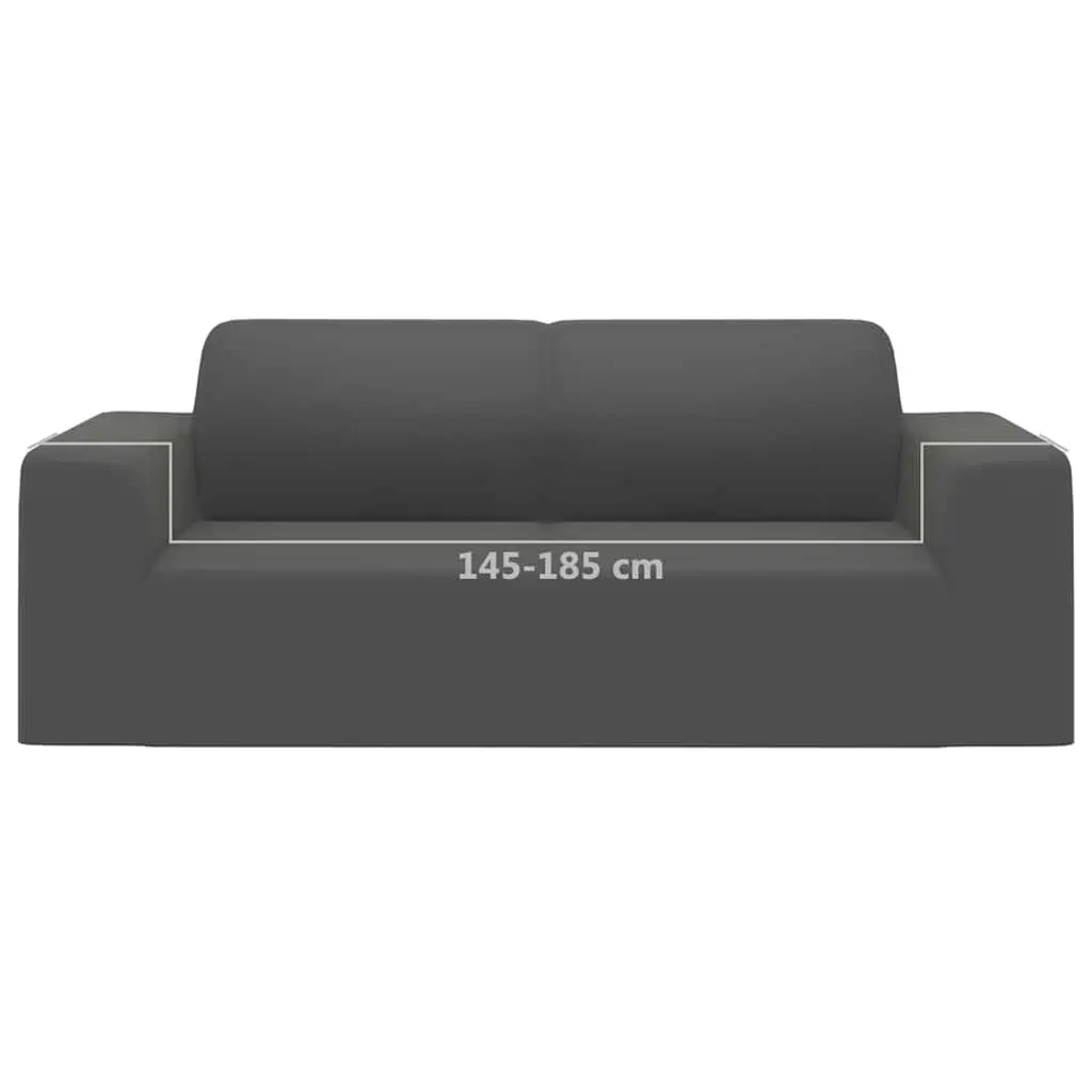 Anthracite Couch Slipcover for 2-Seater