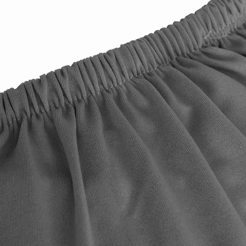 3-Seater Stretch Couch Slipcover Anthracite Polyester Jersey Sofa Furniture