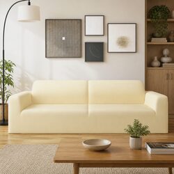 Specifications of 3-Seater Cream Stretch Sofa Protector Cover