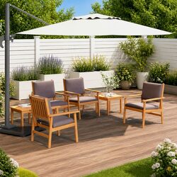 Specifications of the 6-Piece Garden Sofa Set in Brown
