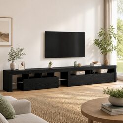 Detailed Specs of 3-Piece Black Oak TV Cabinet