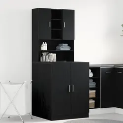 Laundry Storage Cabinet Black Oak - Dimensions & Specs