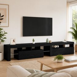 Black Oak TV Cabinet Dimensions: 230 x 36.5 x 40 cm - 2 pcs