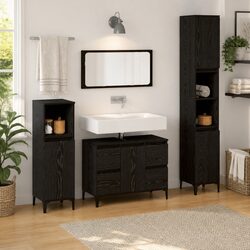 Specifications of Black Wall-Mounted Bathroom Furniture Set