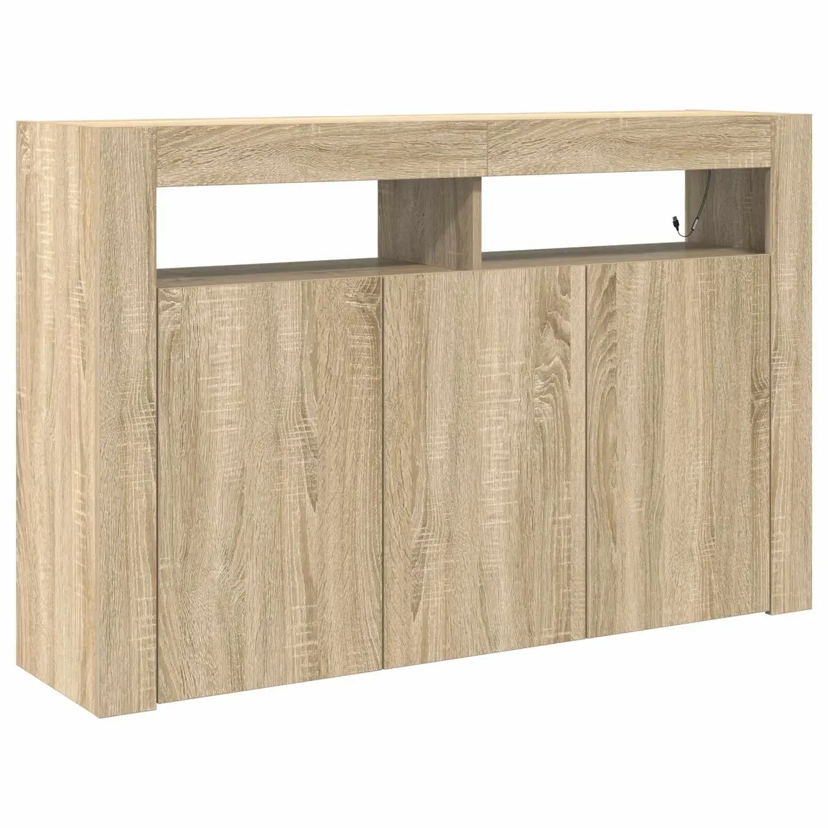 Sideboard for Living Room 116x30x75cm Engineered Wood RGB LED Storage Cabinet