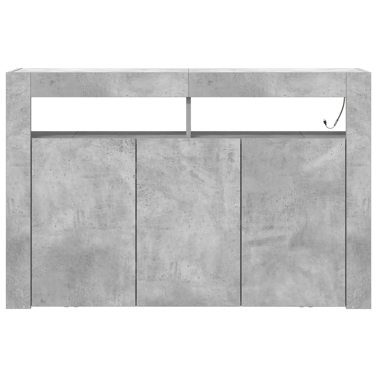 Sideboard for Living Room Grey Engineered Wood with RGB LED Lighting 116 x 30 x 75 cm
