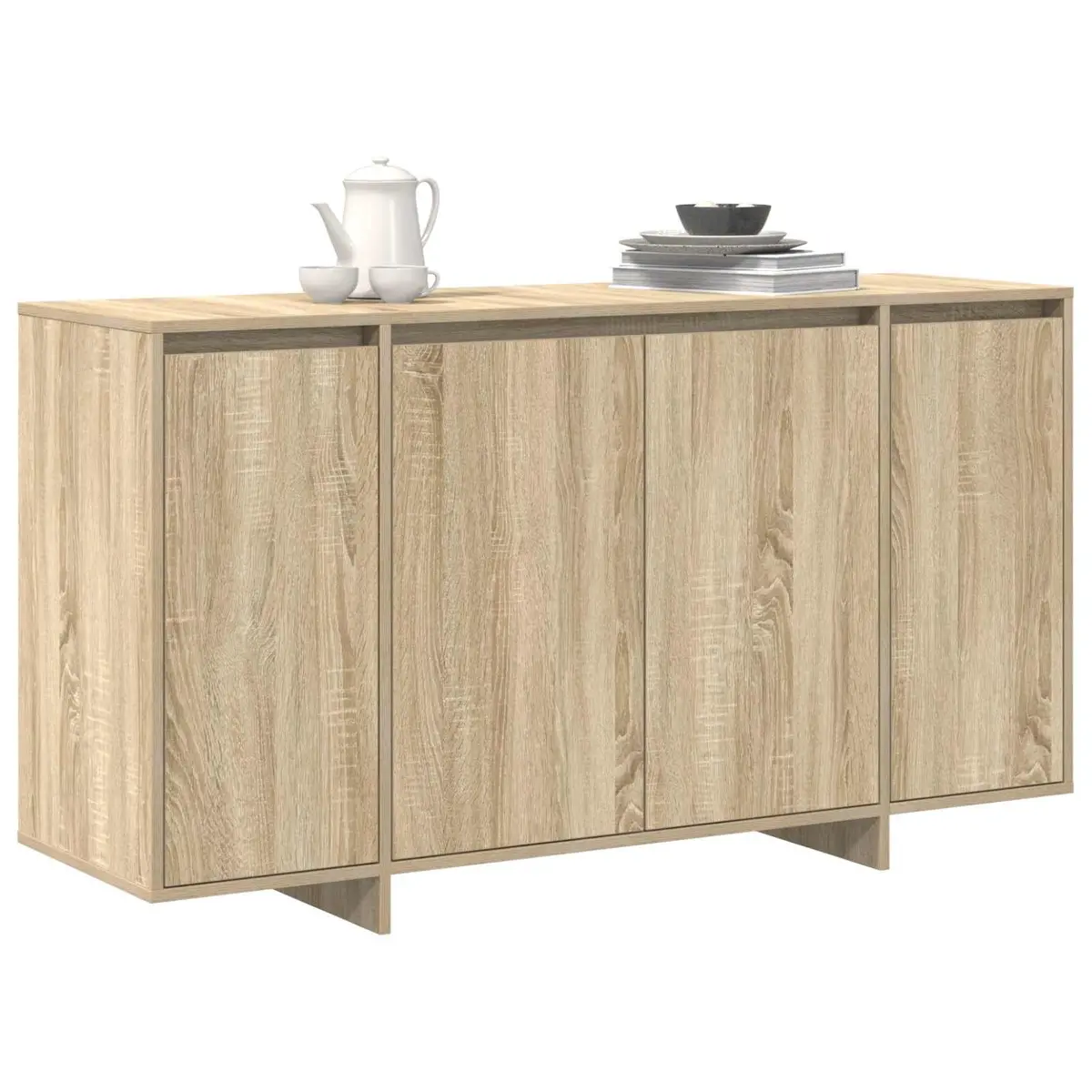 Sideboard Storage Cabinet Living Room 135cm Sonoma Oak Modern Furniture