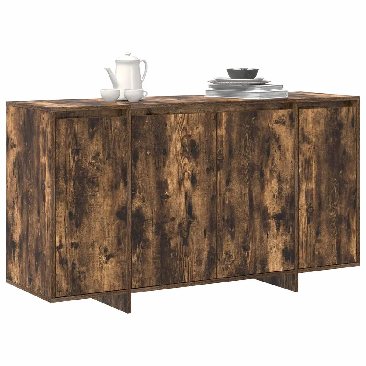 135cm Brown Engineered Wood Sideboard