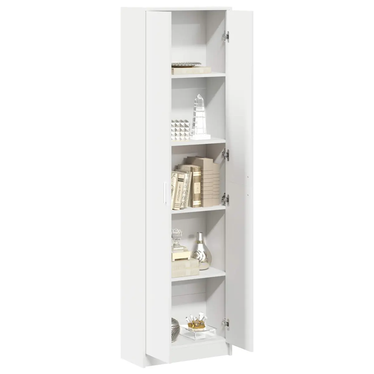 White Wardrobe Storage Cabinet for Bedroom 55x25x189cm