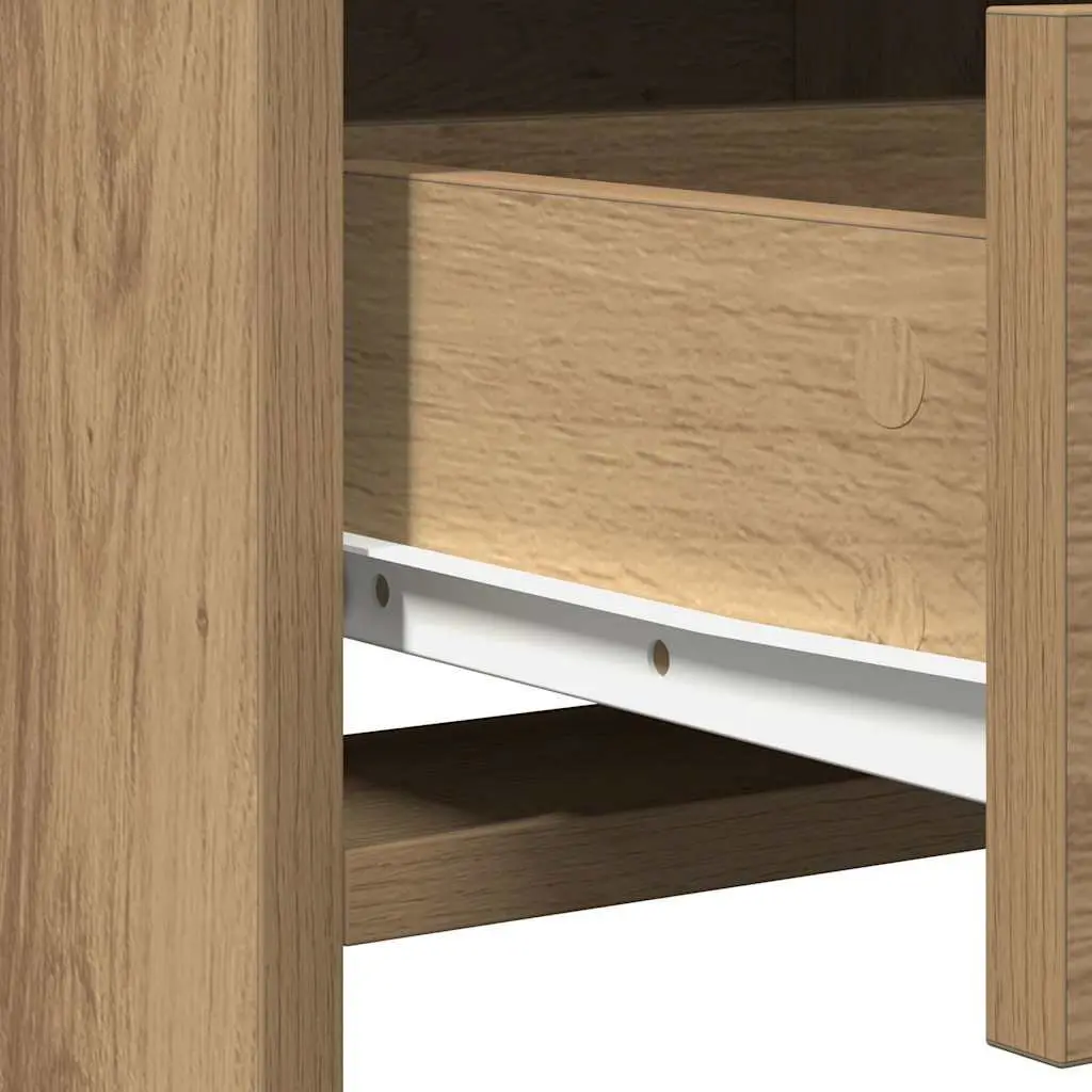 Dressing Table Bedroom Vanity Unit with Mirror LED Lights Drawers Storage Brown