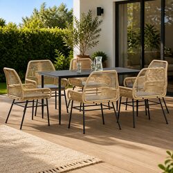 Specifications of 7 Piece Brown Outdoor Dining Set