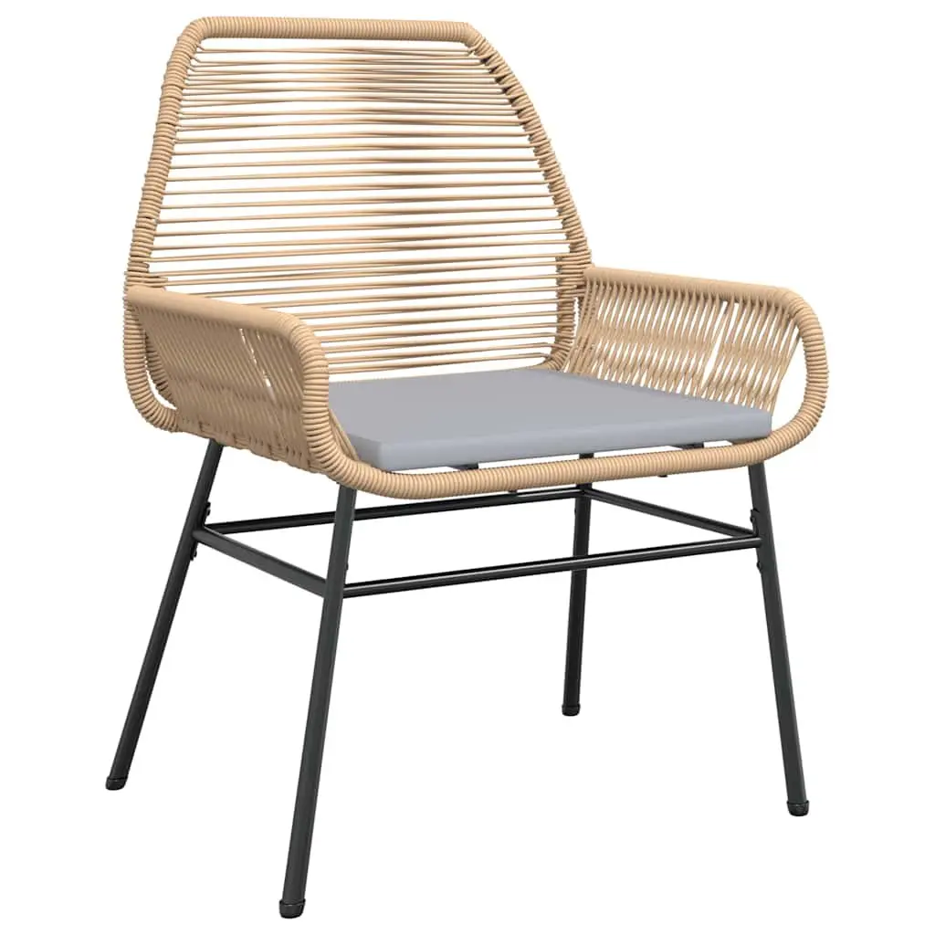7 Piece Garden Dining Set for Outdoor Use Brown Cushioned Patio Furniture