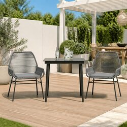 Specifications of 3 Piece Garden Dining Set - Grey Rattan