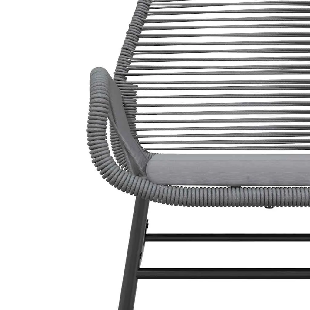 Outdoor Furniture Set 5 Piece Grey Poly Rattan Dining Table and Chairs