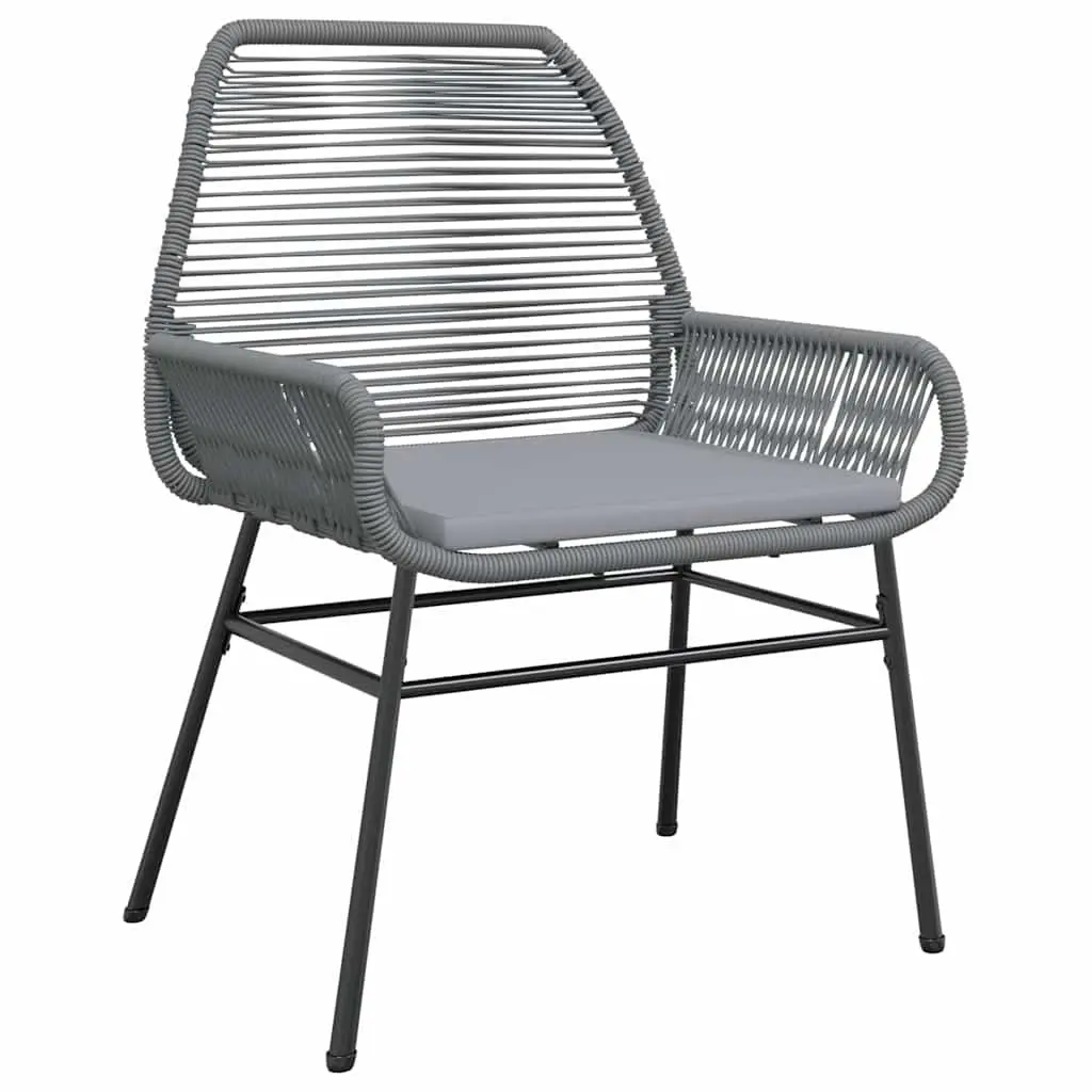 Garden Dining Set 5 Piece Outdoor Furniture Patio Table Chairs Grey with