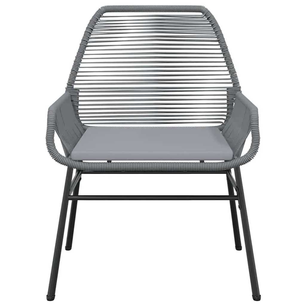 Garden Dining Set 5 Piece Outdoor Furniture Patio Table Chairs Grey with
