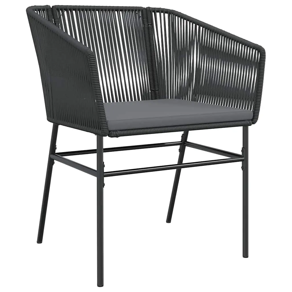 5-Piece Garden Dining Set with Poly Rattan and Steel Frame