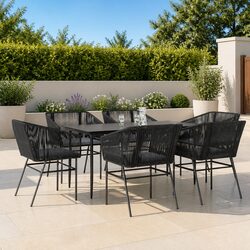Specifications of 7 Piece Poly Rattan Dining Set