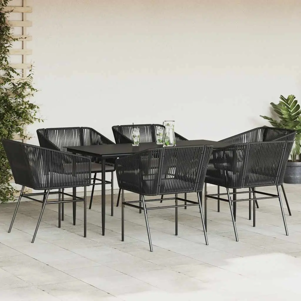 7 Piece Poly Rattan Dining Set