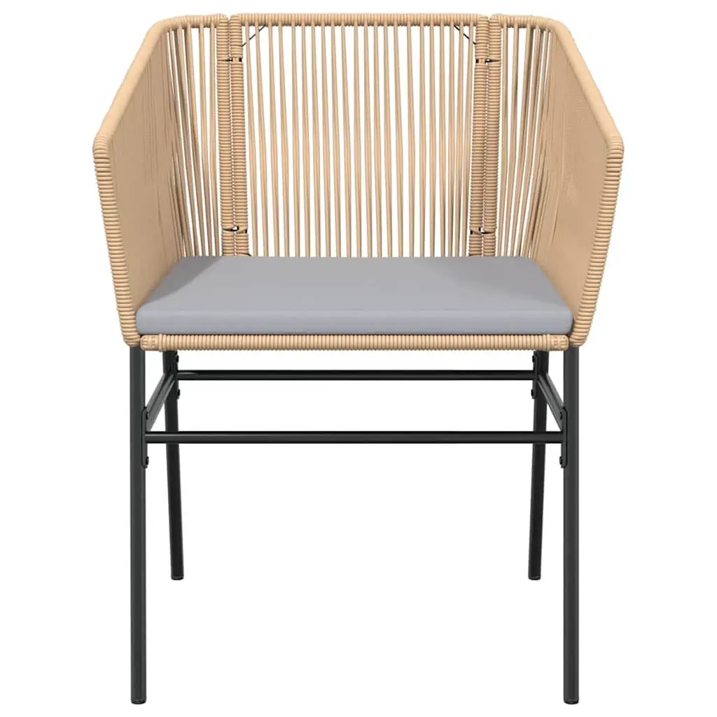 3 Piece Brown Rattan Dining Set