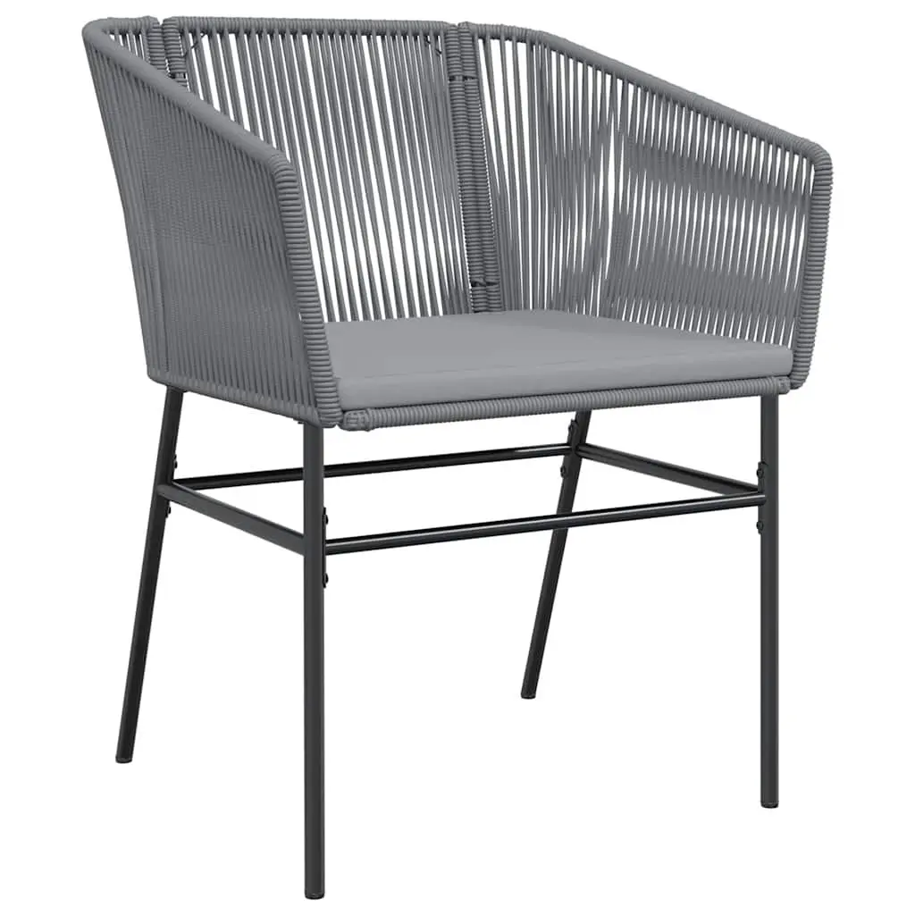Garden Dining Set Outdoor Patio Furniture 5 Piece Grey PE Rattan with Cushions