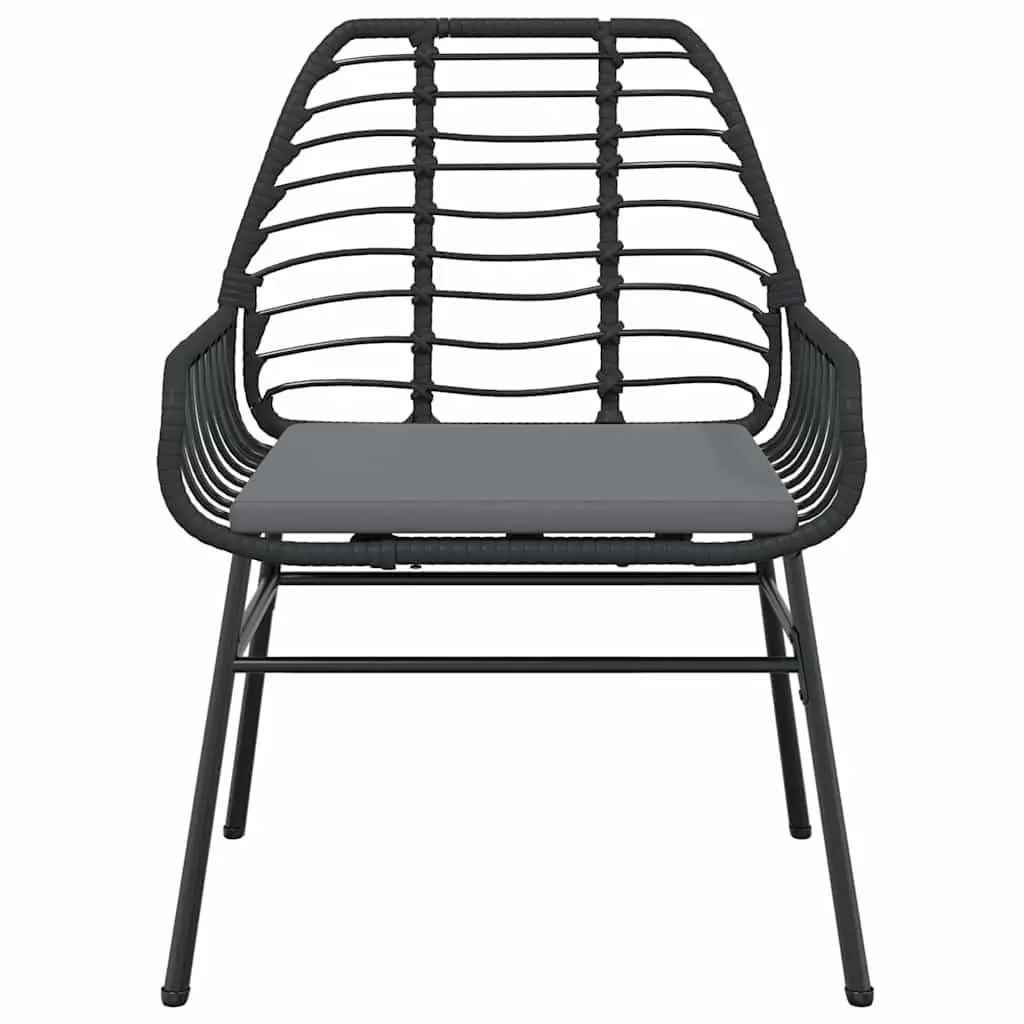 3 Piece Outdoor Dining Set Patio Furniture Glass Table Poly Rattan Chairs Garden