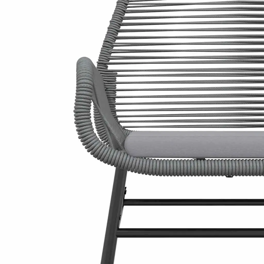 5 Piece Garden Dining Set Outdoor Furniture Grey Poly Rattan Patio Chairs Table