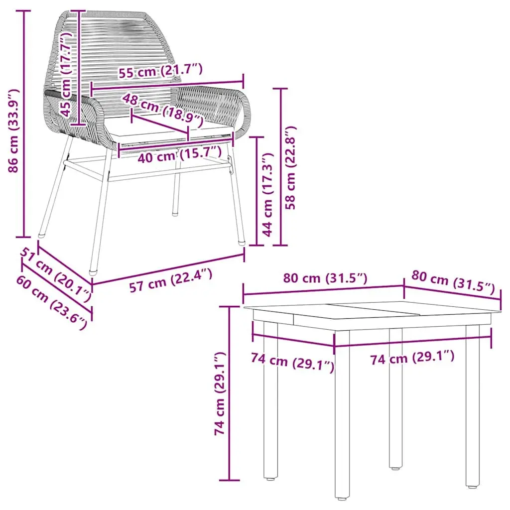 5 Piece Garden Dining Set Outdoor Furniture Grey Poly Rattan Patio Chairs Table