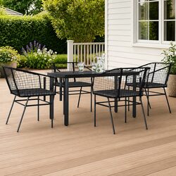 Garden Dining Set: 5 Pieces with Durable Materials