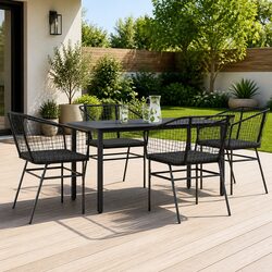 Specifications for 5 Piece Garden Dining Set with Cushions