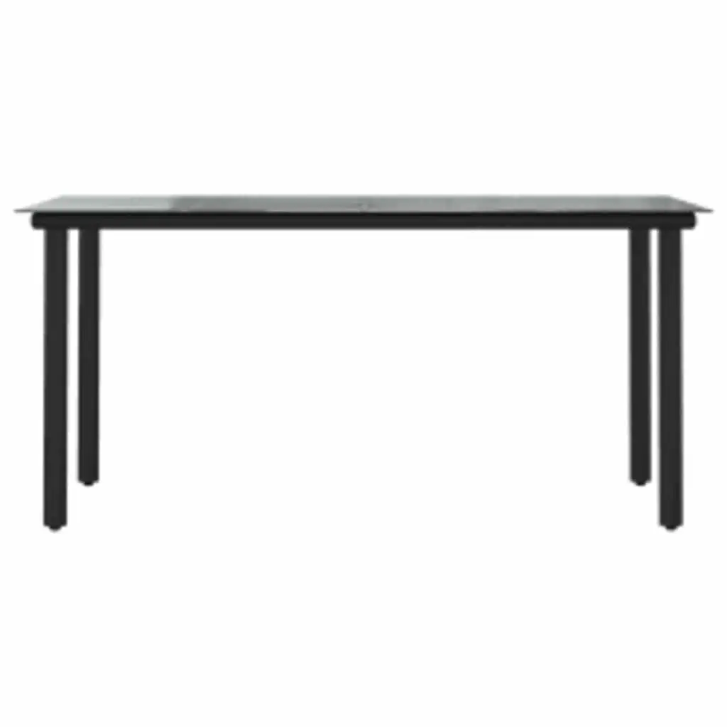 7 Piece Garden Dining Set Outdoor Patio Furniture Black