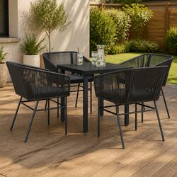 Specifications of the 5 Piece Garden Dining Set in Black
