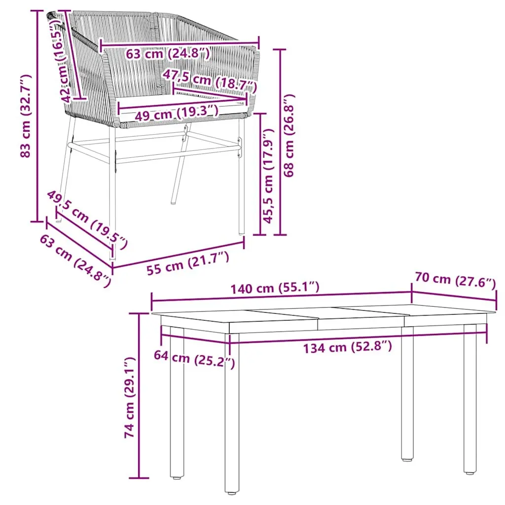 Garden Dining Set 5 Piece Outdoor Furniture Black Rattan Glass Table Cushions