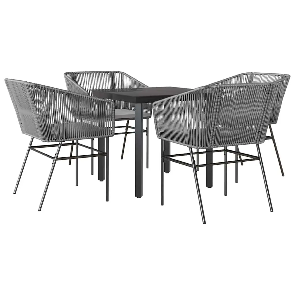 Garden Dining Set 5 Piece Outdoor Furniture Poly Rattan Chair Table Patio