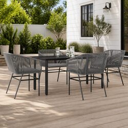 Specifications of 5 Piece Garden Dining Set with Grey Cushions