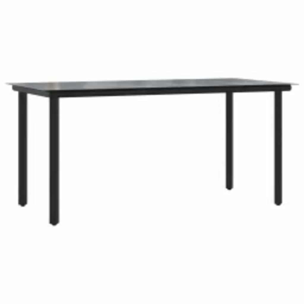 5 Piece Garden Dining Set with Grey Cushions