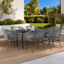 Specifications of 7 Piece Garden Dining Set in Grey