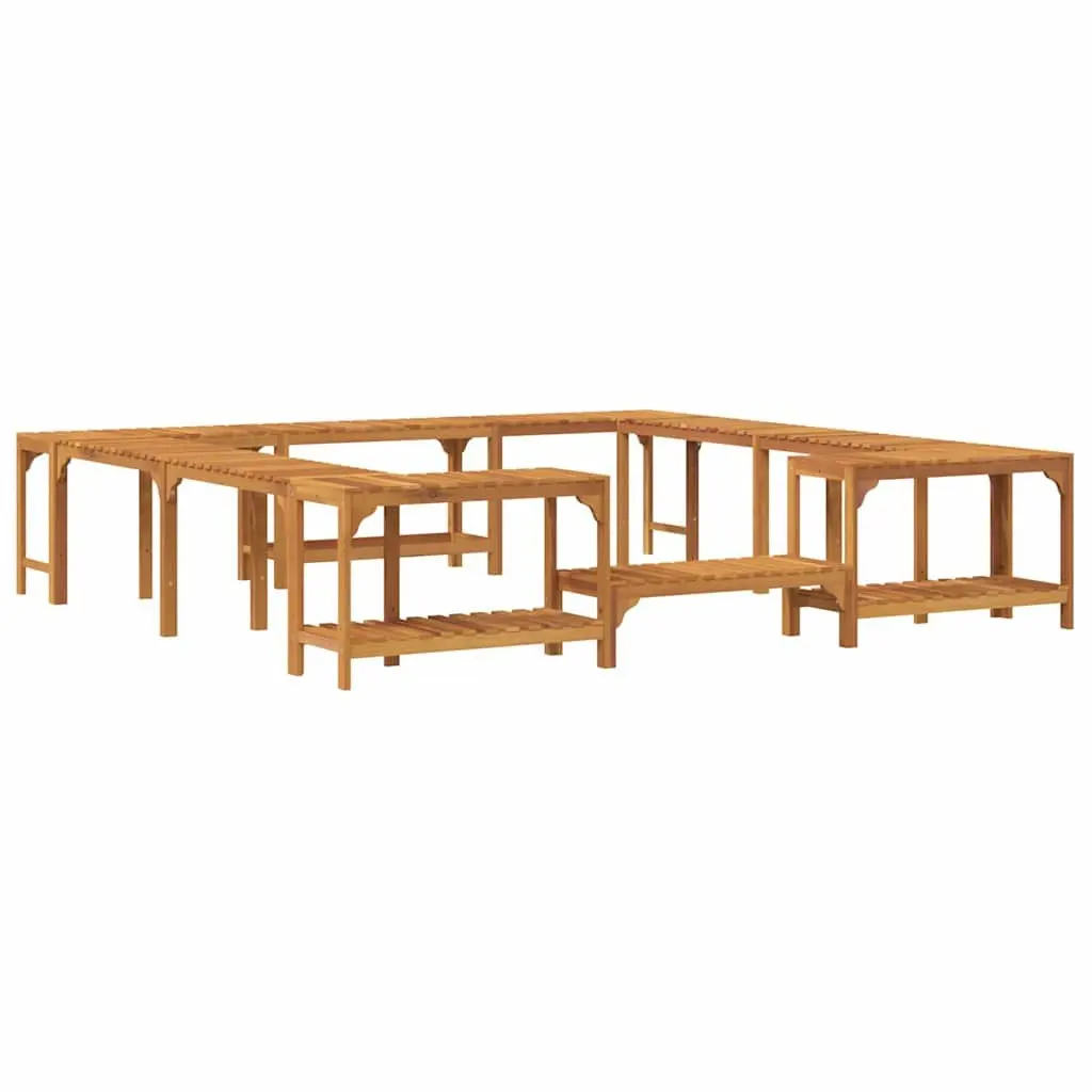 Hot Tub Surround Outdoor 255x255x55.5cm Brown Acacia Wood Enclosure Spa Deck