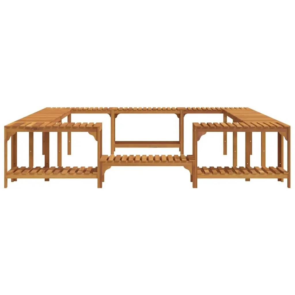 Hot Tub Surround Outdoor 255x255x55.5cm Brown Acacia Wood Enclosure Spa Deck