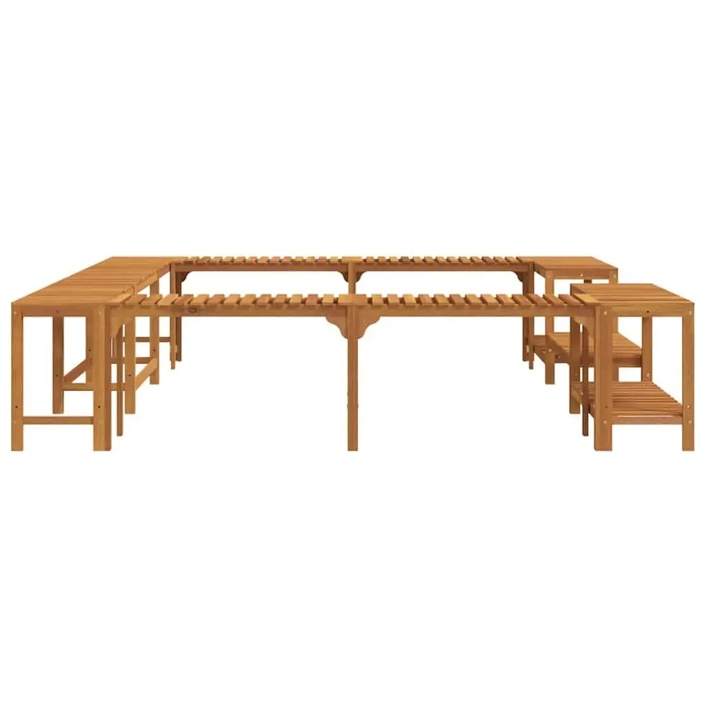 Hot Tub Surround Outdoor 255x255x55.5cm Brown Acacia Wood Enclosure Spa Deck