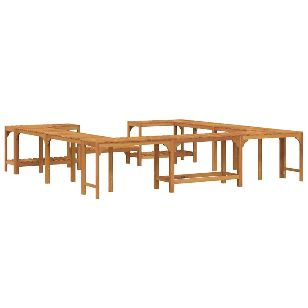 Hot Tub Surround Outdoor 255x255x55.5cm Brown Acacia Wood Enclosure Spa Deck