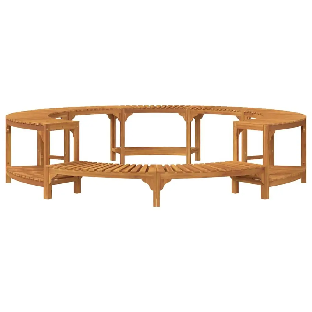 Hot Tub Surround Outdoor Spa Deck Circular 275cm Diameter Brown Solid Wood
