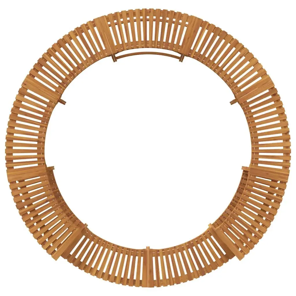 Hot Tub Surround Outdoor Spa Deck Circular 275cm Diameter Brown Solid Wood