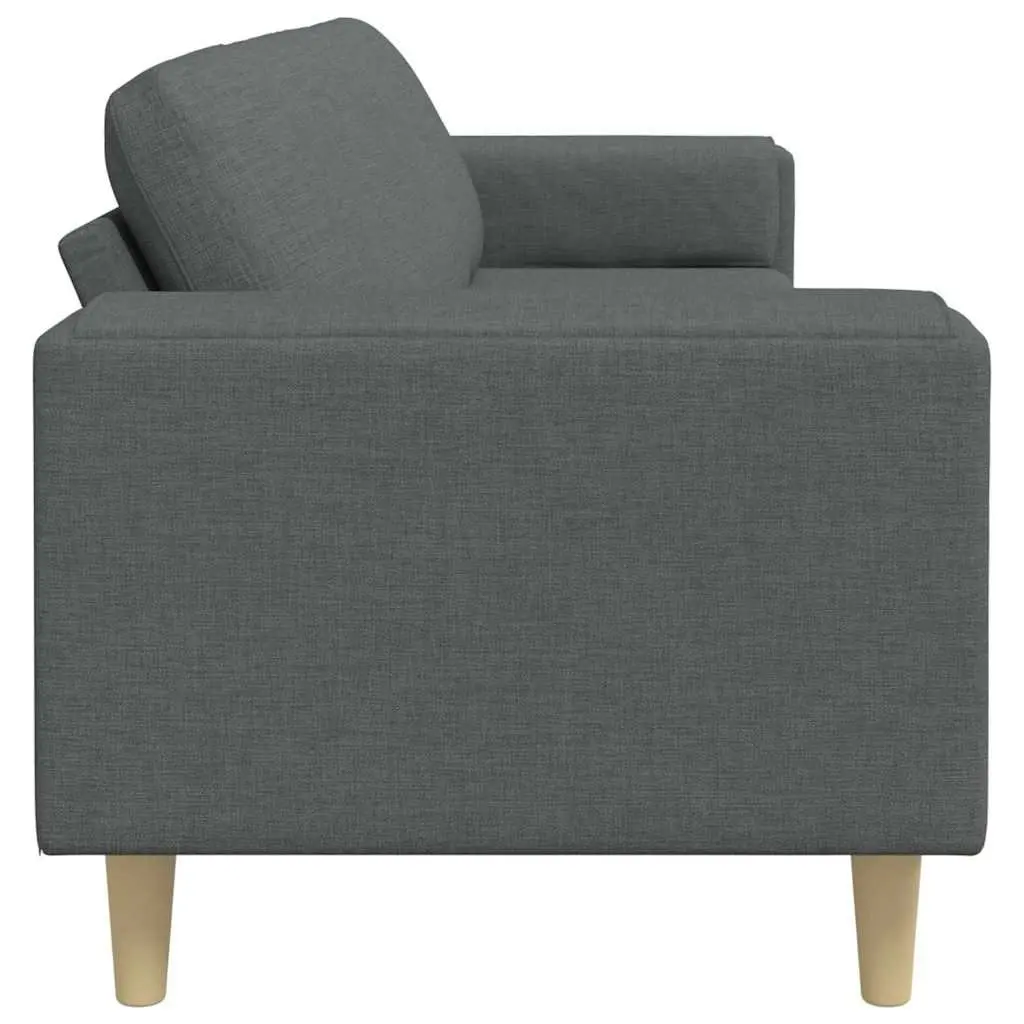 Modern Living Room Couch Dark Grey Polyester Furniture Sofa 250cm