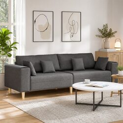 Specifications of Modern Grey Fabric Sofa with Cushions