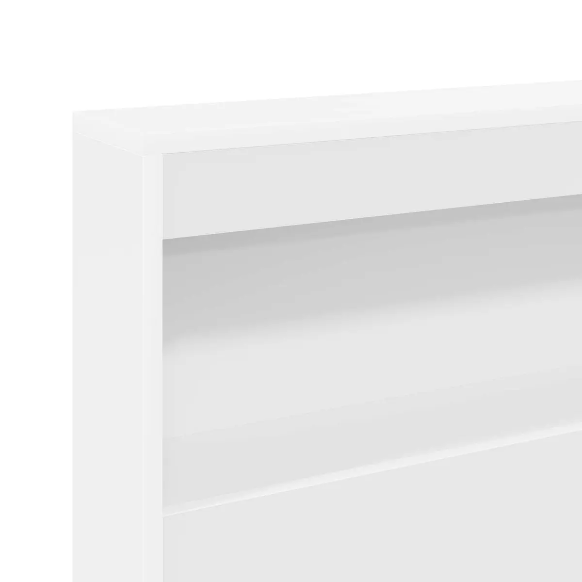 140 cm White Engineered Wood Storage Headboard